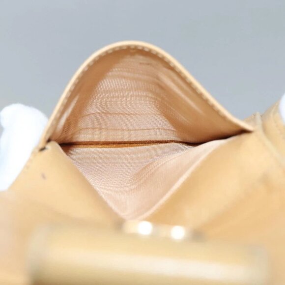 CHANEL Icon Line Bifold Wallet Leather Beige CC - Picture 15 of 16